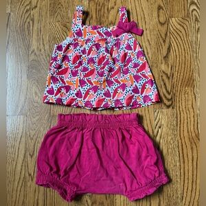 Du Pareil Au Même - Very cute 2-piece outfit (top + shorts) for baby girl, 6M